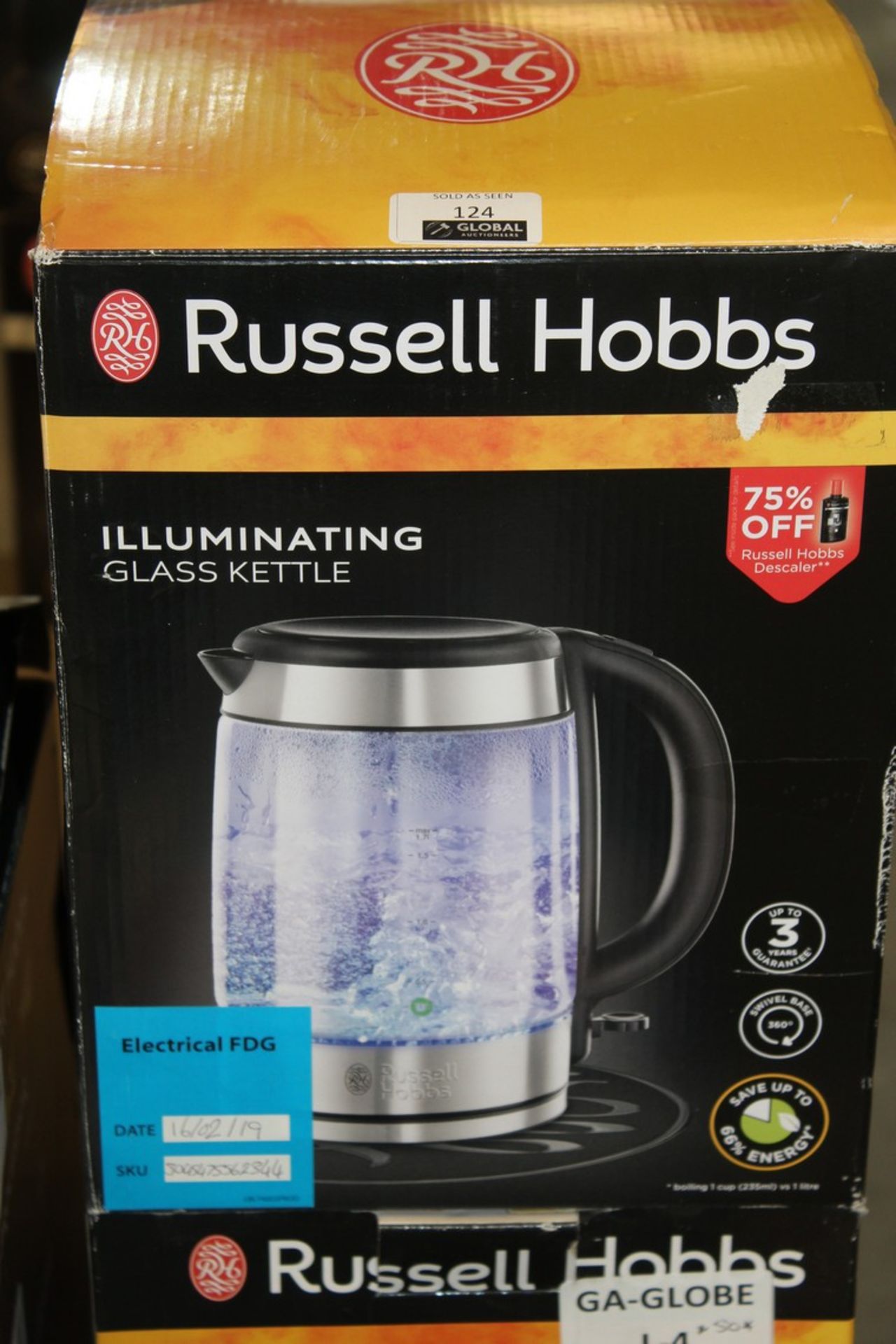 Boxed Russell Hobbs Illuminating Cordless Jug Kett