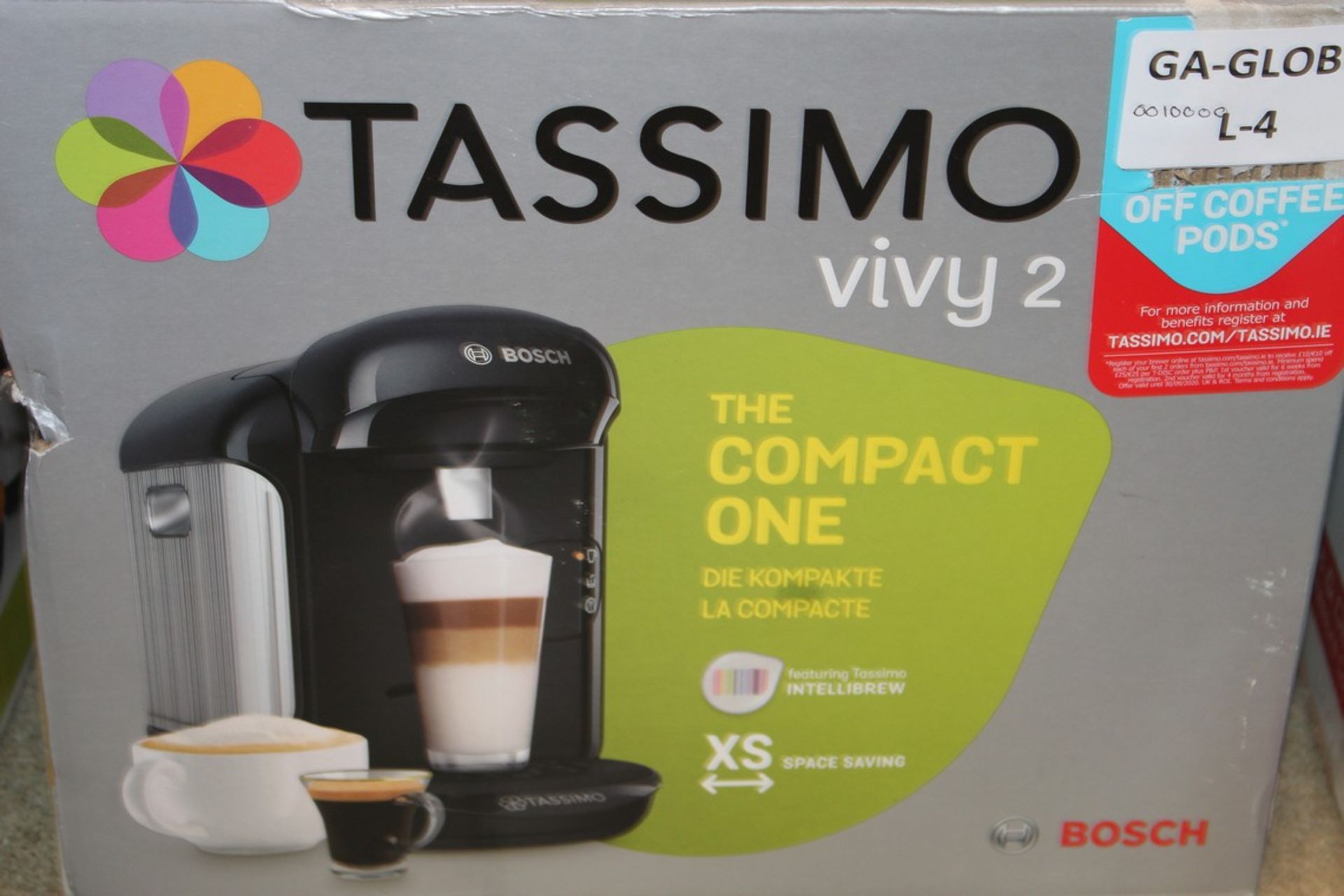 Boxed Bosch Tassimo Vivi 2 Capsule Coffee Machine