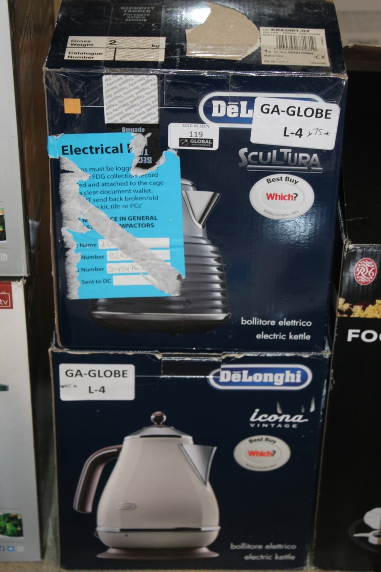 Boxed Assorted Delonghi Sculturi & Icona 1.5 Litre