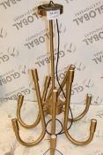 Lot to Contain 2 Rockland Lighting Gold Hanging Ce