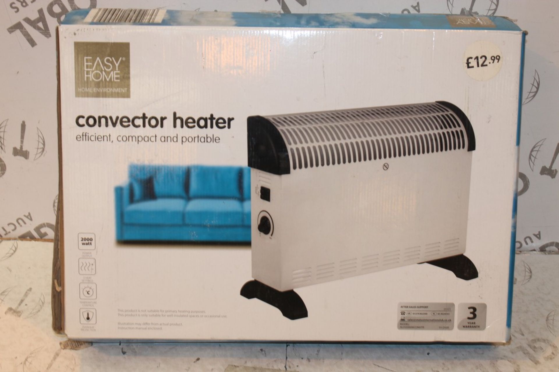 Lot to Contain 5 Easy Home Convector Heaters Combi