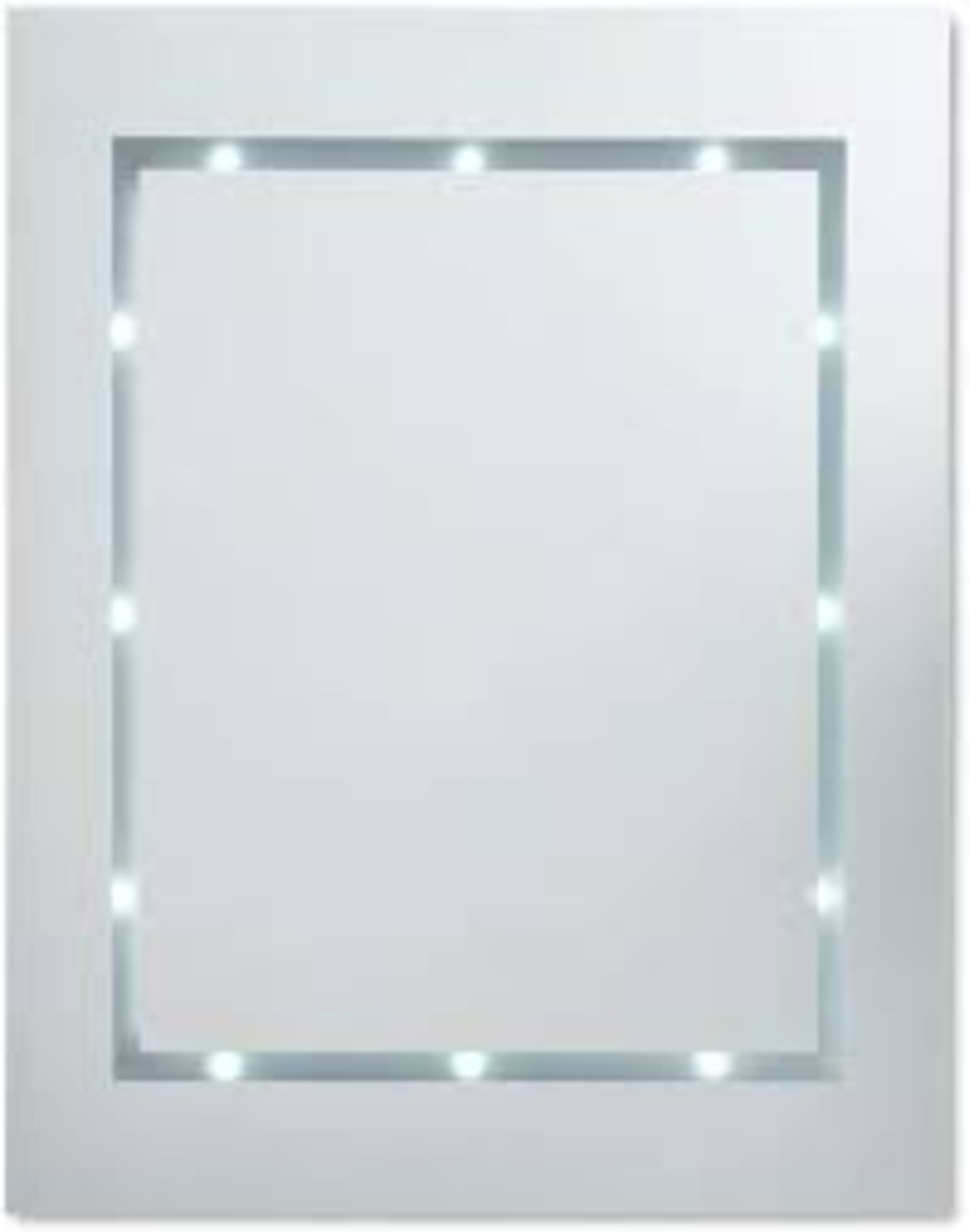 Boxed Aqua Light Up Rectangular Bathroom Mirror RR