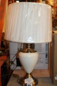 Antique Brass & Cream Ceramic Table Lamp RRP £45 (