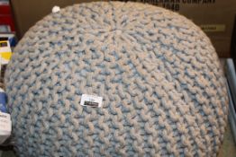 Grey Knot Knitted Pouffe RRP £60 (Images Are For I