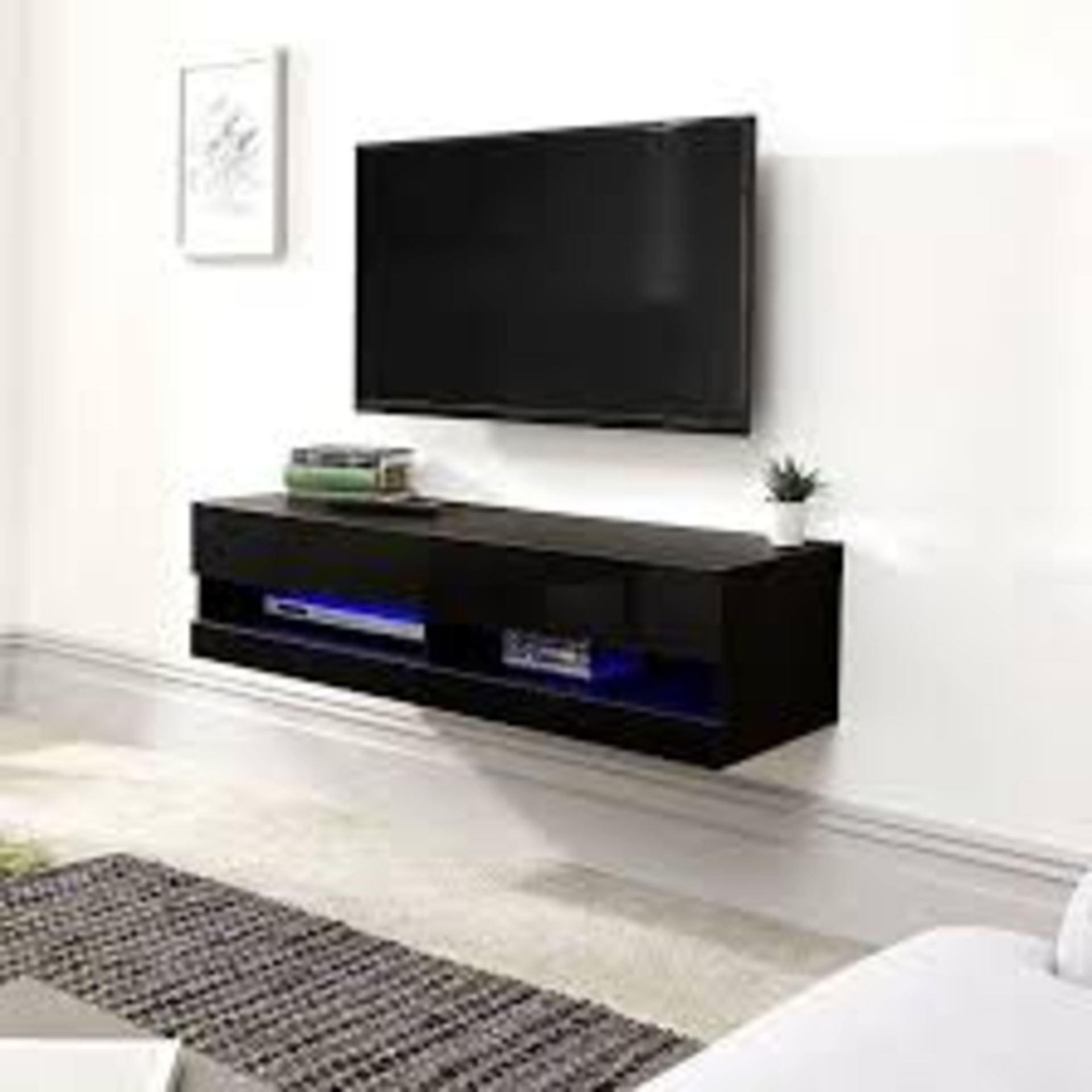 Boxed Lowboard Abril 60" TV Entertainment Stand RRP £85 (18491) (Pictures are for illustration