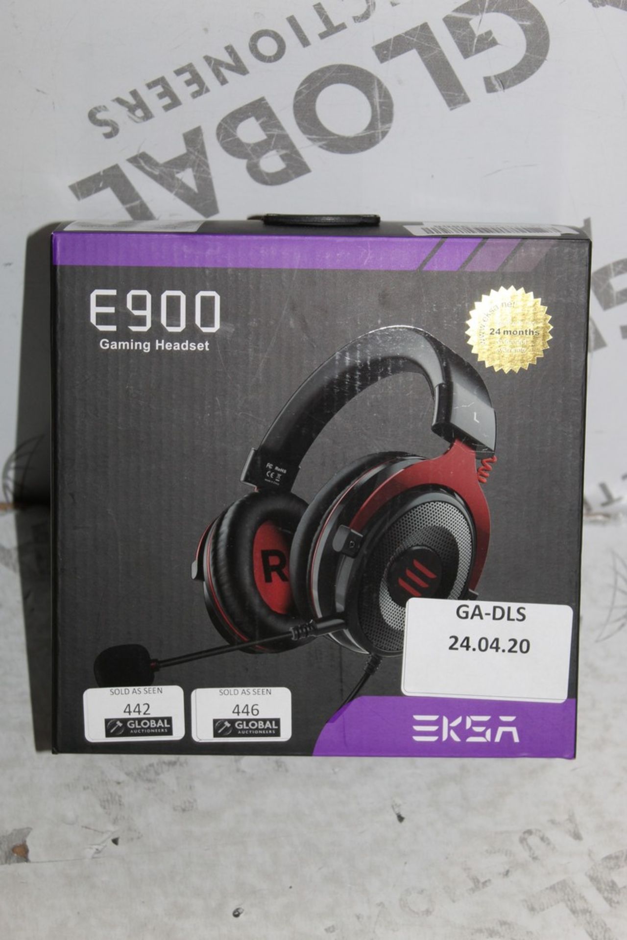 Boxed Pair of EKSA E900 Gaming Headphones Black/Re