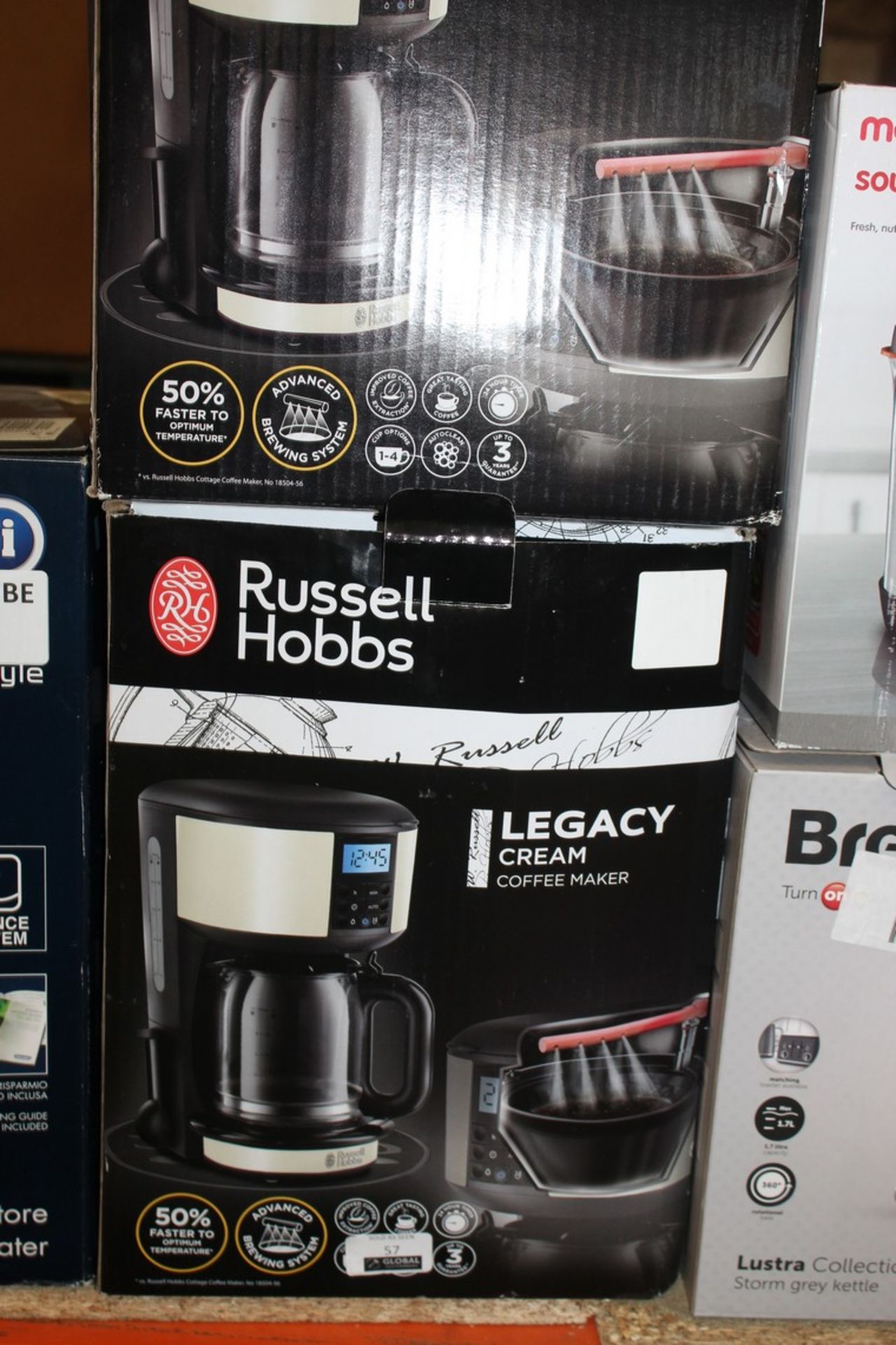 Boxed Russell Hobbs Legacy Cream Filter Coffee Mak