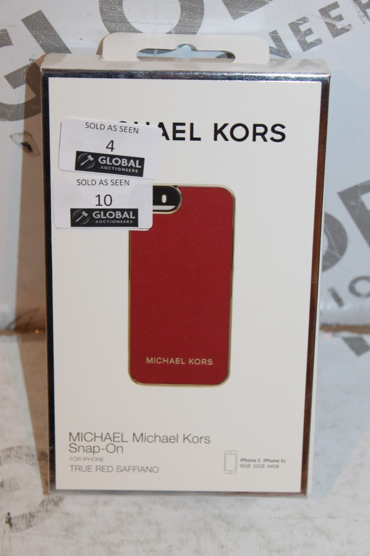 Boxed Michael Kors iPhone 5 & 5s Snap on Case in True Red Saffiano RRP £35 (Pictures Are For