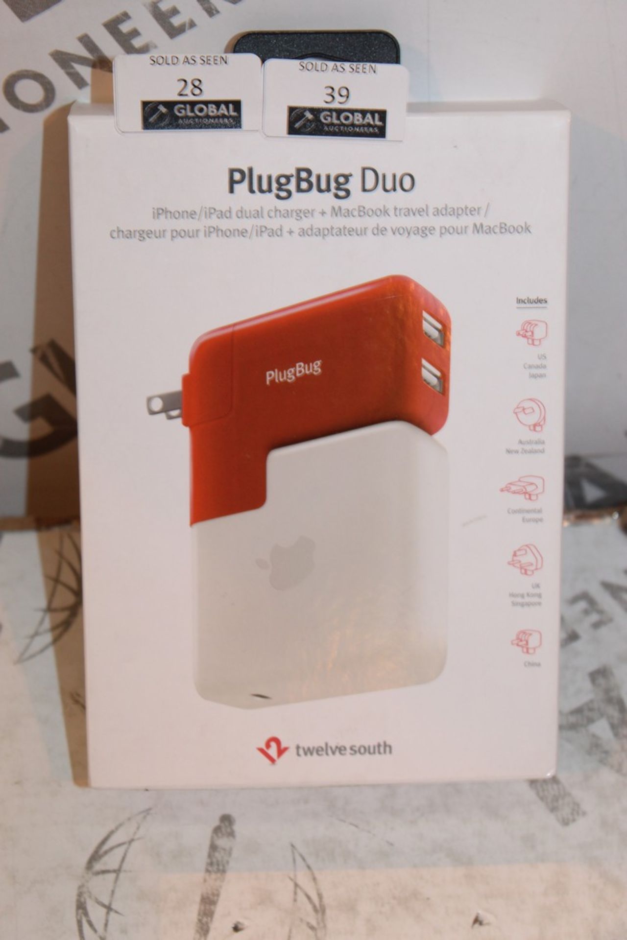 Boxed Twelve South Plugbug Duo iPhone & iPad Travel Charger with Multiple Adaptors RRP £70 (Pictures