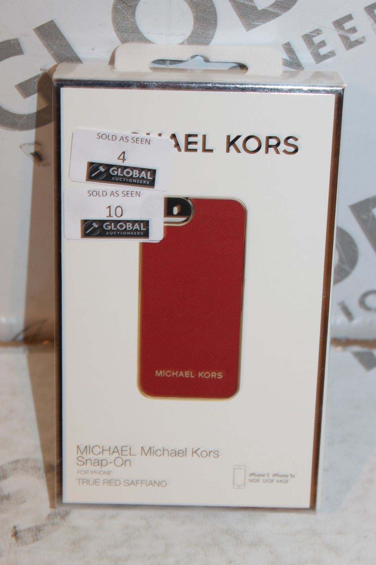 Boxed Michael Kors iPhone 5 & 5s Snap on Case in True Red Saffiano RRP £35 (Pictures Are For