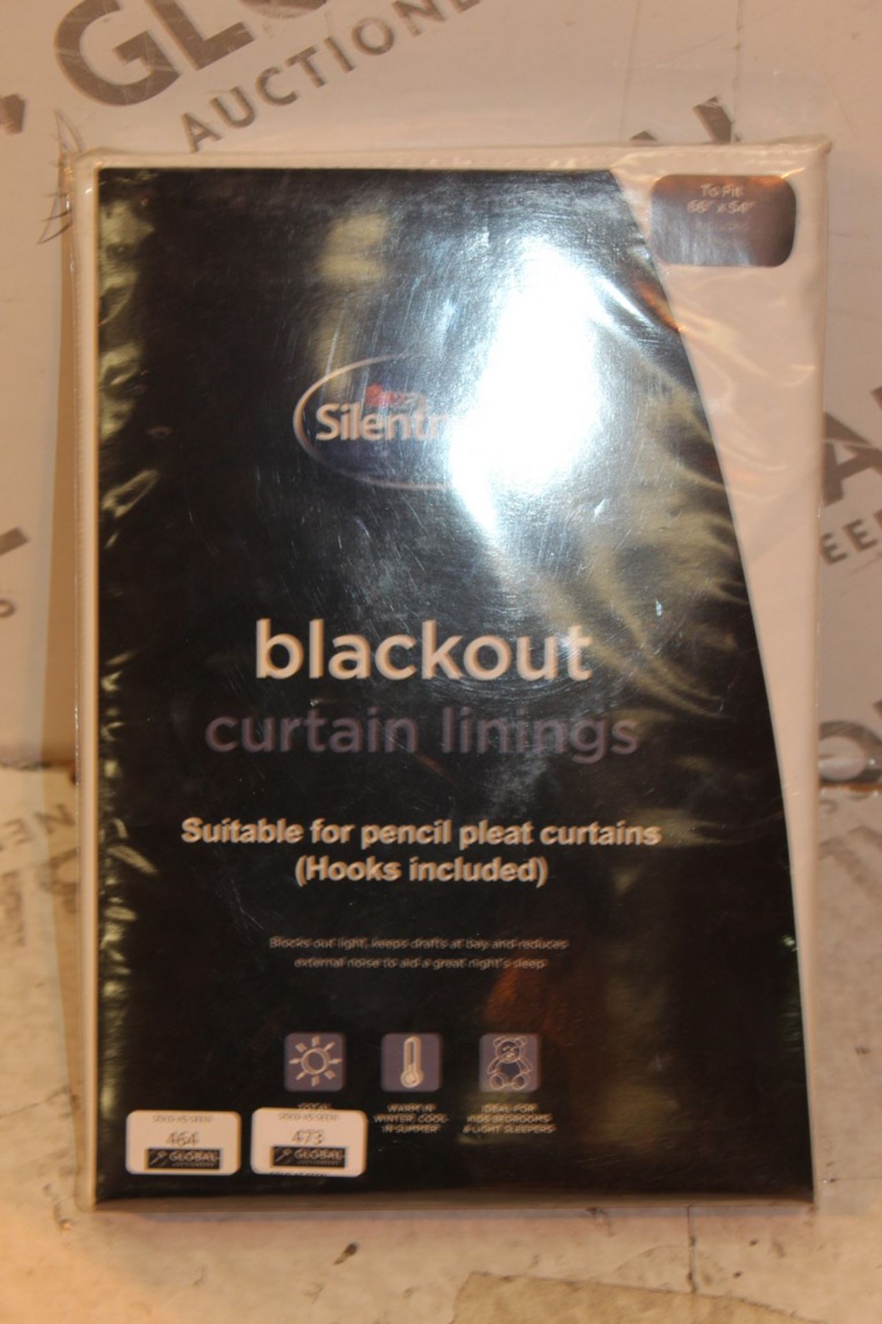 Brand New Pair of Silent Night Blackout 66 x 54" Curtain Linings RRP £85 (Appraisals Available