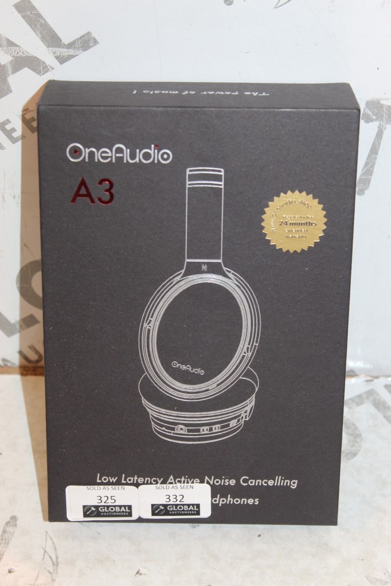 Boxed Pair One Audio A3 Low Latency Active Noise Cancelling Wireless Headphones RRP £55 (Pictures