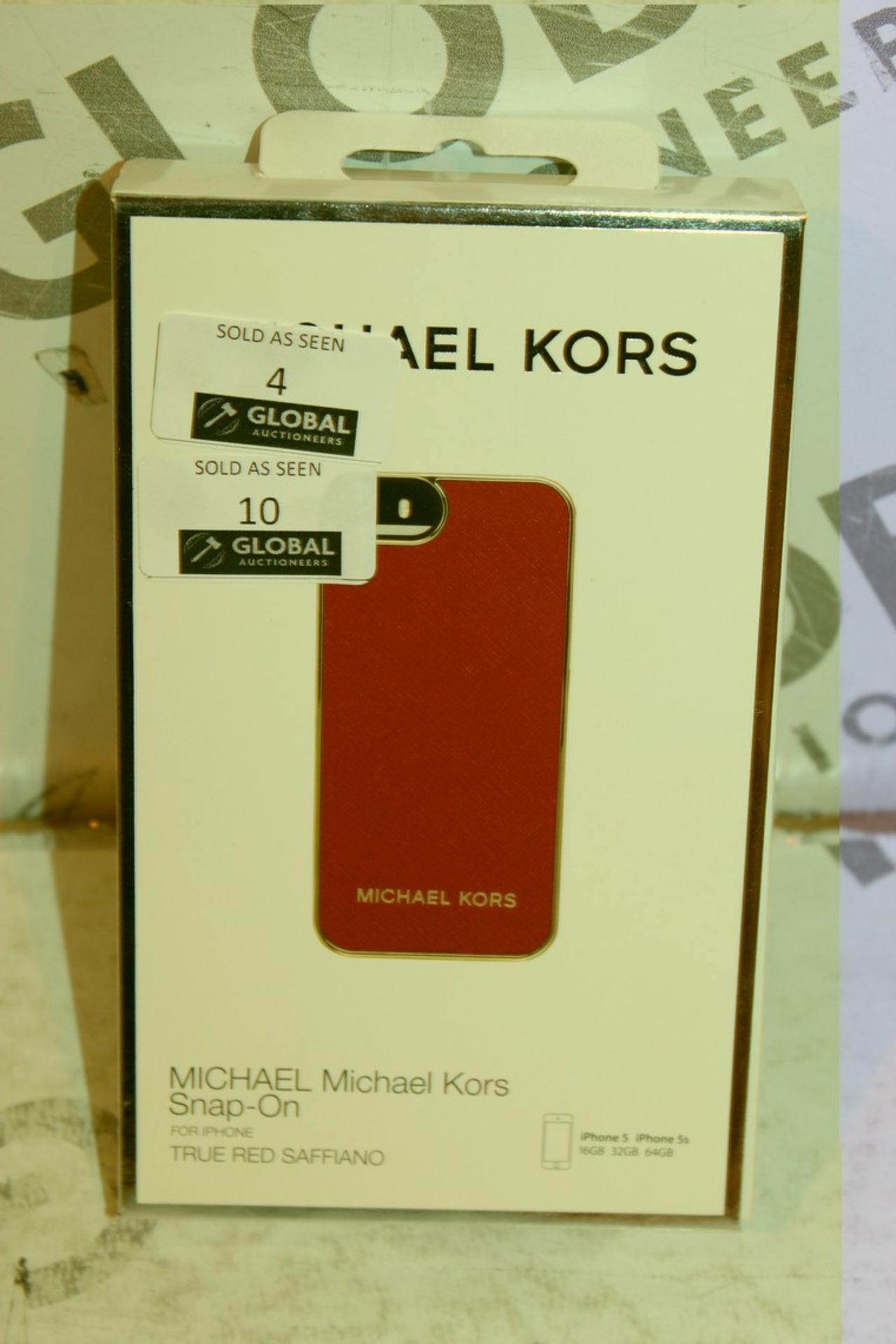 Boxed Michael Kors iPhone 5 & 5s Snap on Case in True Red Saffiano RRP £35 (Pictures Are For