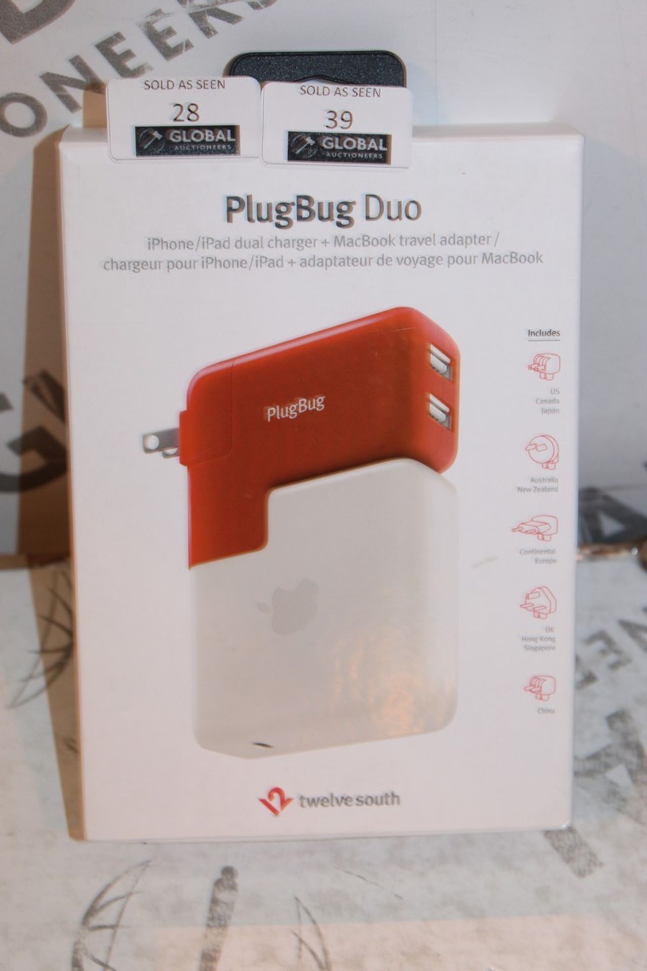 Boxed Twelve South Plugbug Duo iPhone & iPad Travel Charger with Multiple Adaptors RRP £70 (Pictures