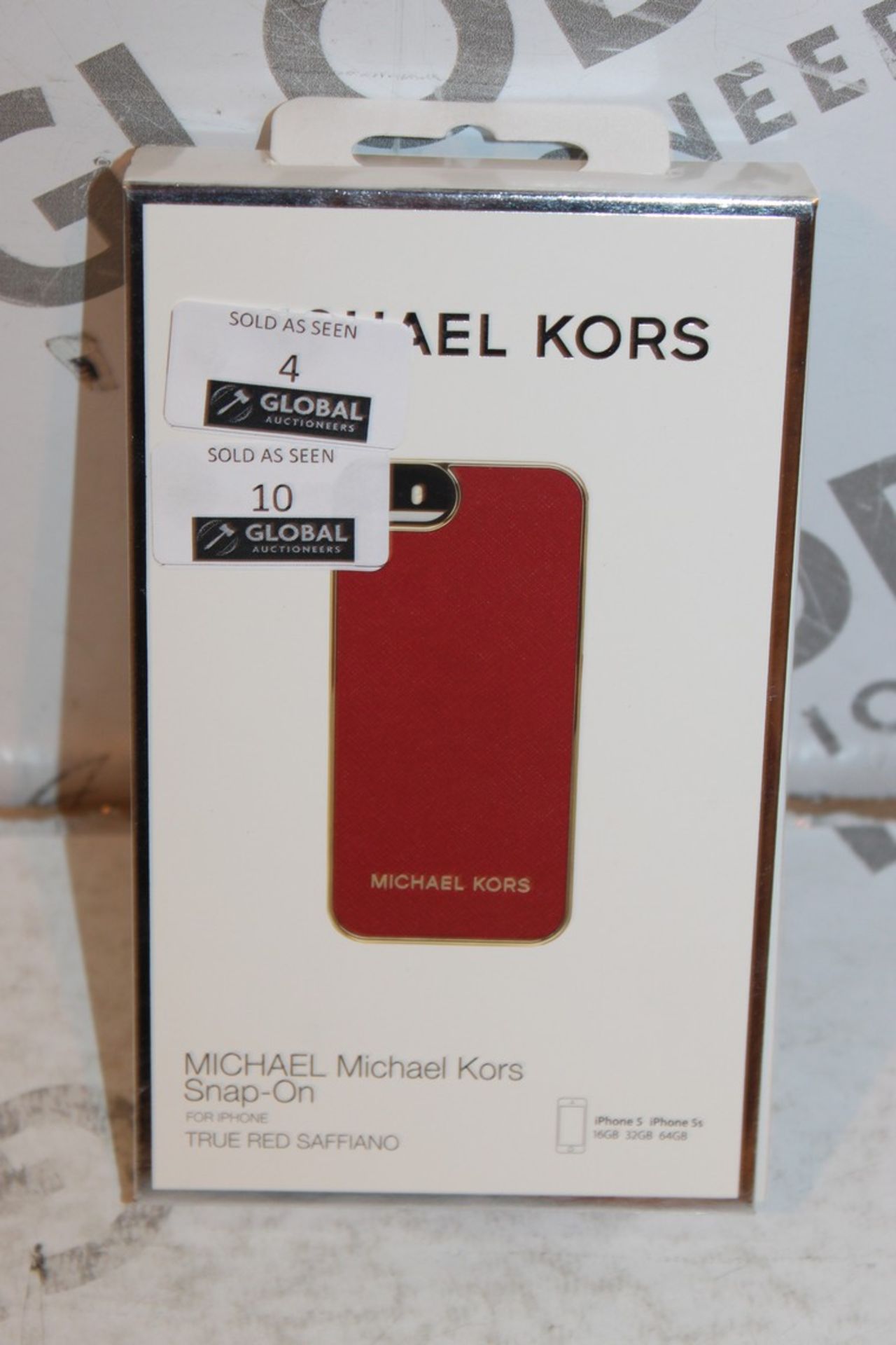 Boxed Michael Kors iPhone 5 & 5s Snap on Case in True Red Saffiano RRP £35 (Pictures Are For