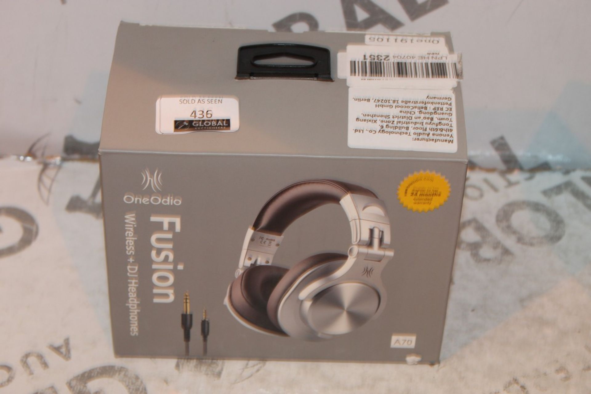 Lot to Contain 3 Pairs of One Odio Fushion A70 Silver Wireless DJ Headphones RRP £105 Combined (