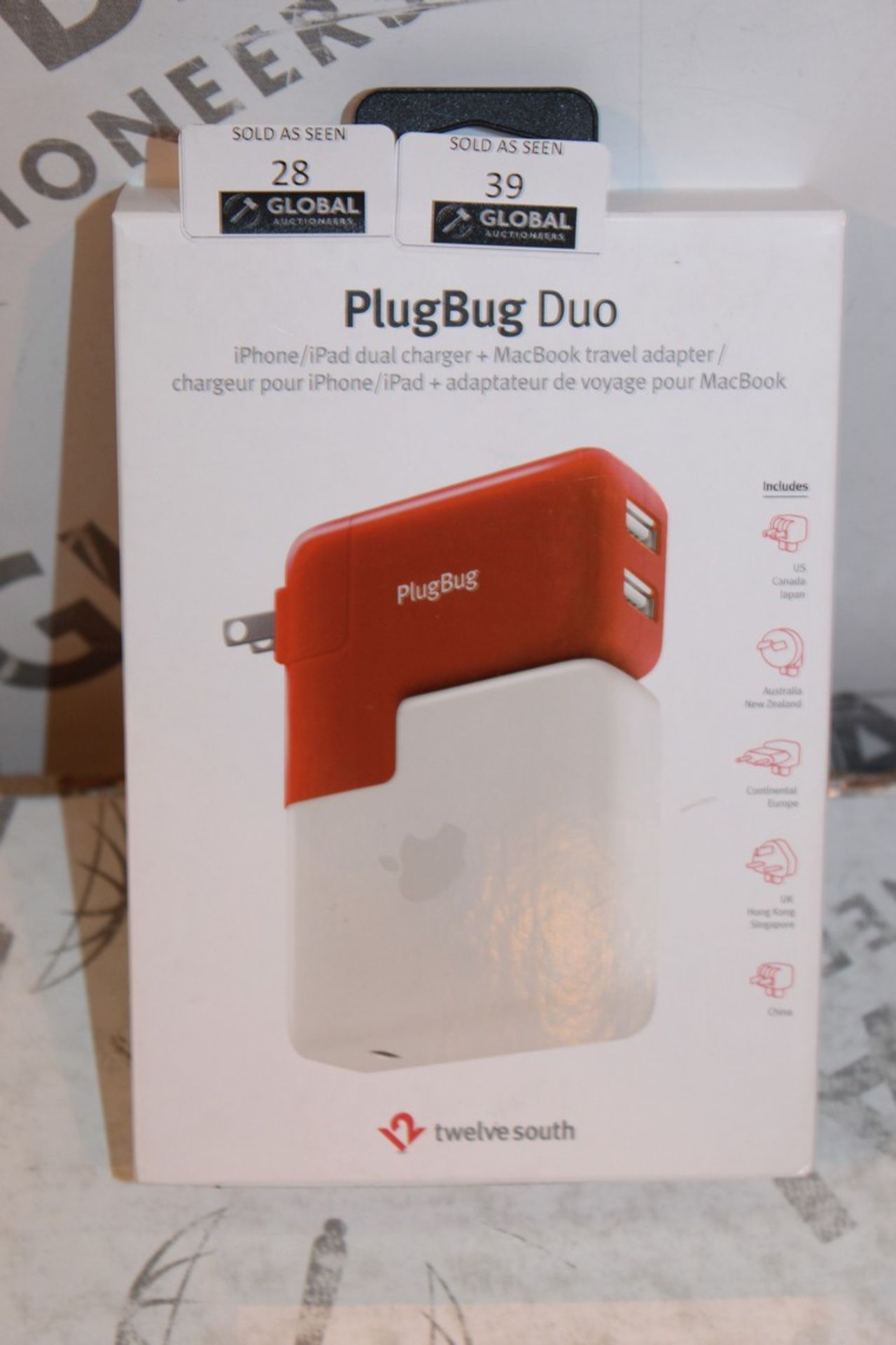Boxed Twelve South Plugbug Duo iPhone & iPad Travel Charger with Multiple Adaptors RRP £70 (Pictures