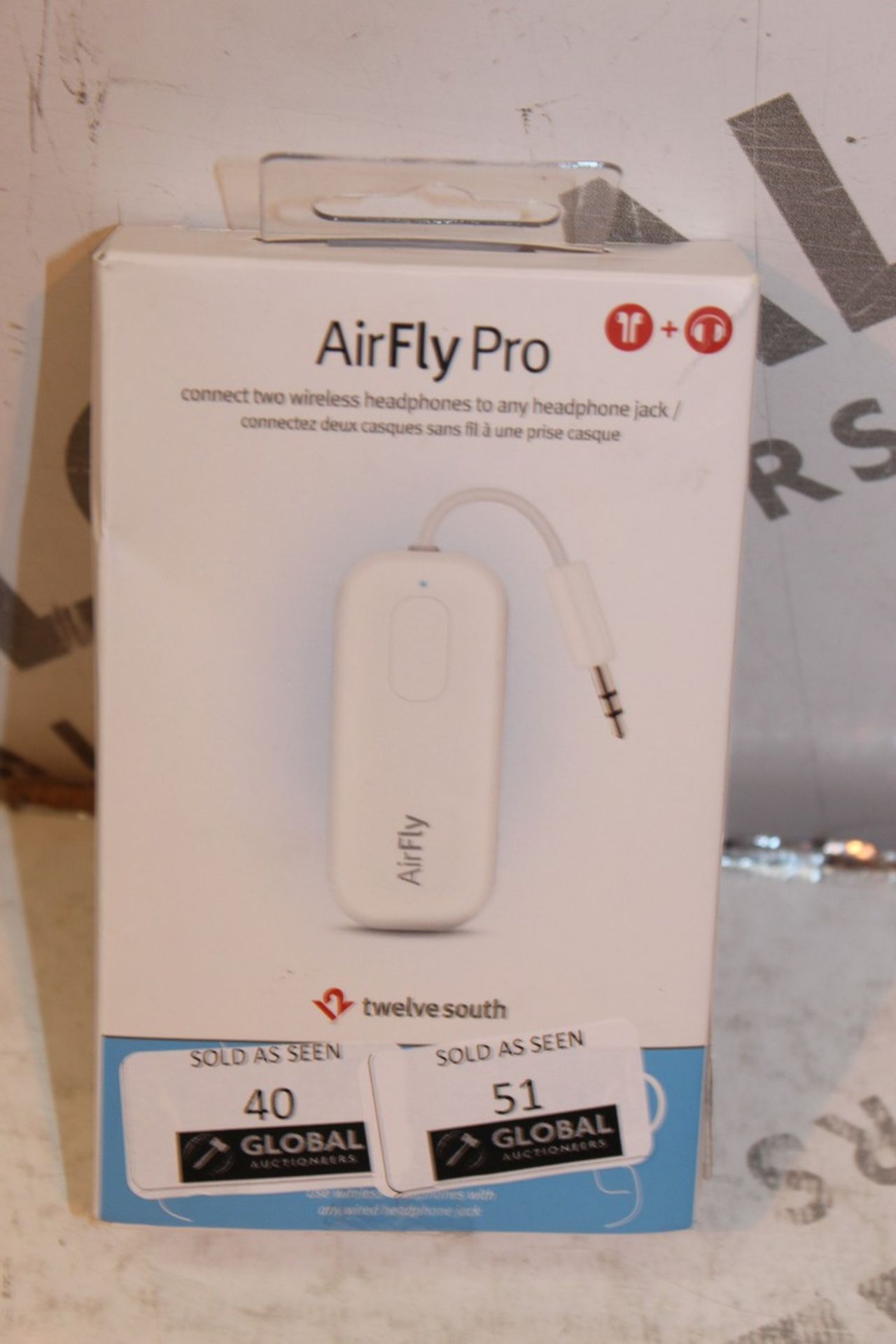 Boxed Twelve South Air Fly Pro Wireless Dual Headphone Connector RRP £55 (Pictures Are For