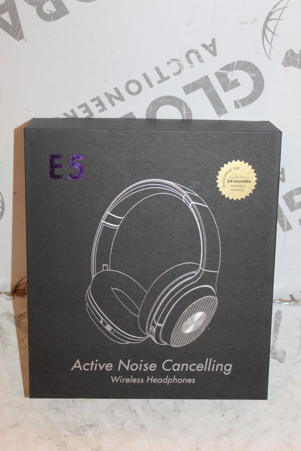 Boxed Pair Of E5 Active Noise Cancelling Wireless Headphones RRP £50 (Appraisals Available Upon