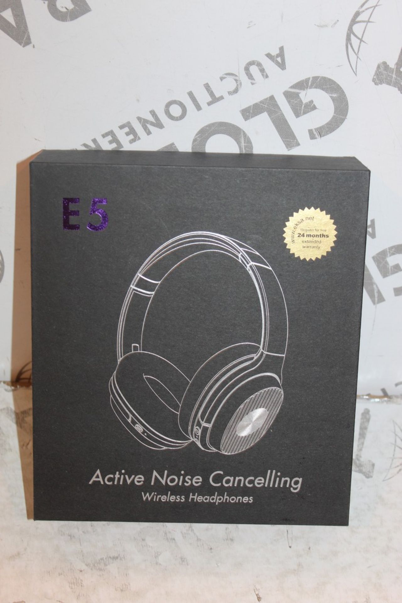 Boxed Pair Of E5 Active Noise Cancelling Wireless Headphones RRP £50 (Appraisals Available Upon