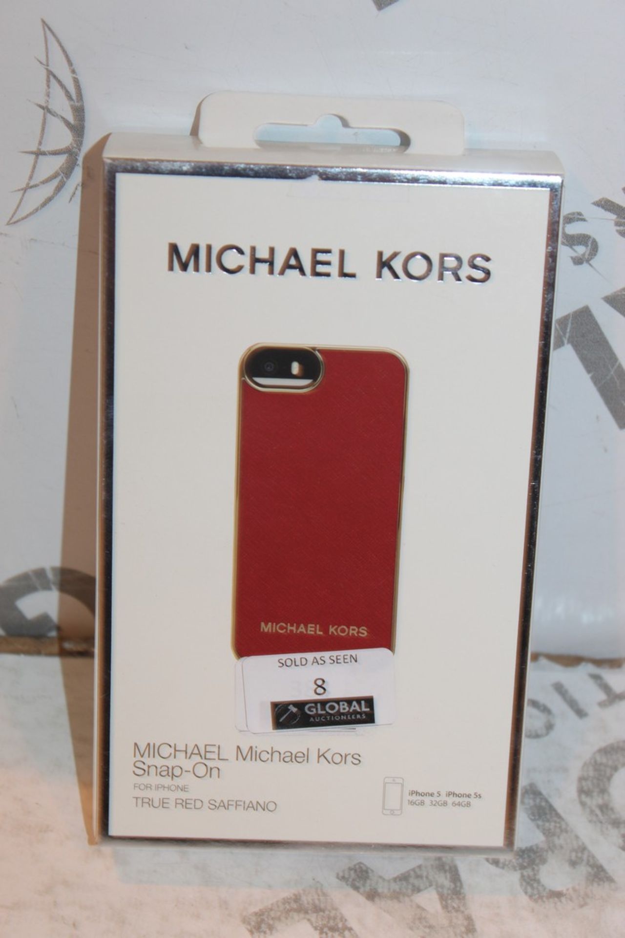 Boxed Michael Kors Snap On True Red Saffiano Iphone 5 & Iphone 5C Case RRP £45 (Appraisals Available