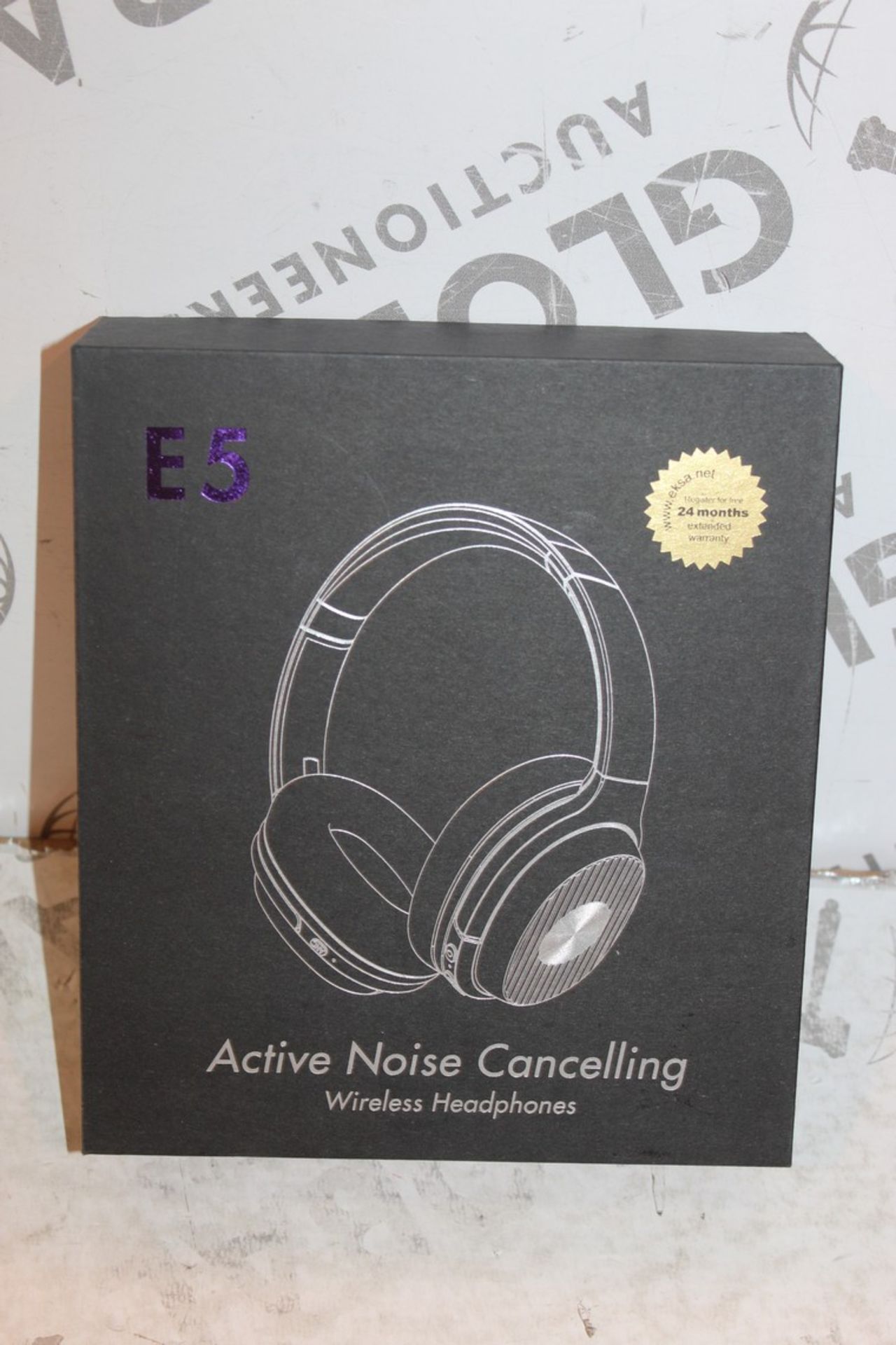 Boxed Pair Of E5 Active Noise Cancelling Wireless Headphones RRP £50 (Appraisals Available Upon