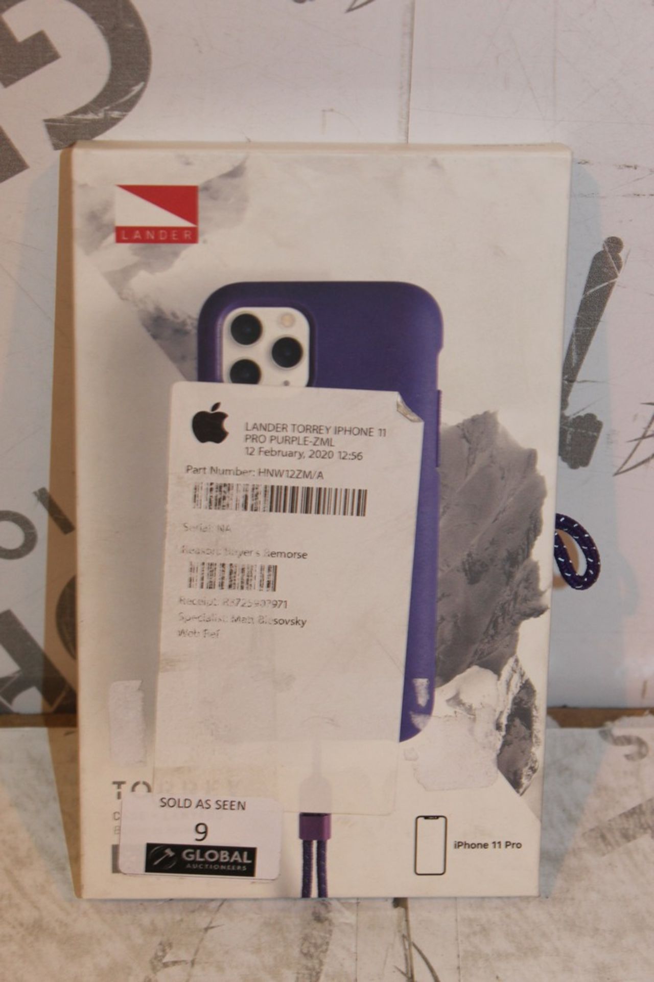 Boxed Torrey Lander Iphone 11 Pro Phone Case in Purple RRP £40 (Appraisals Available Upon Request)(