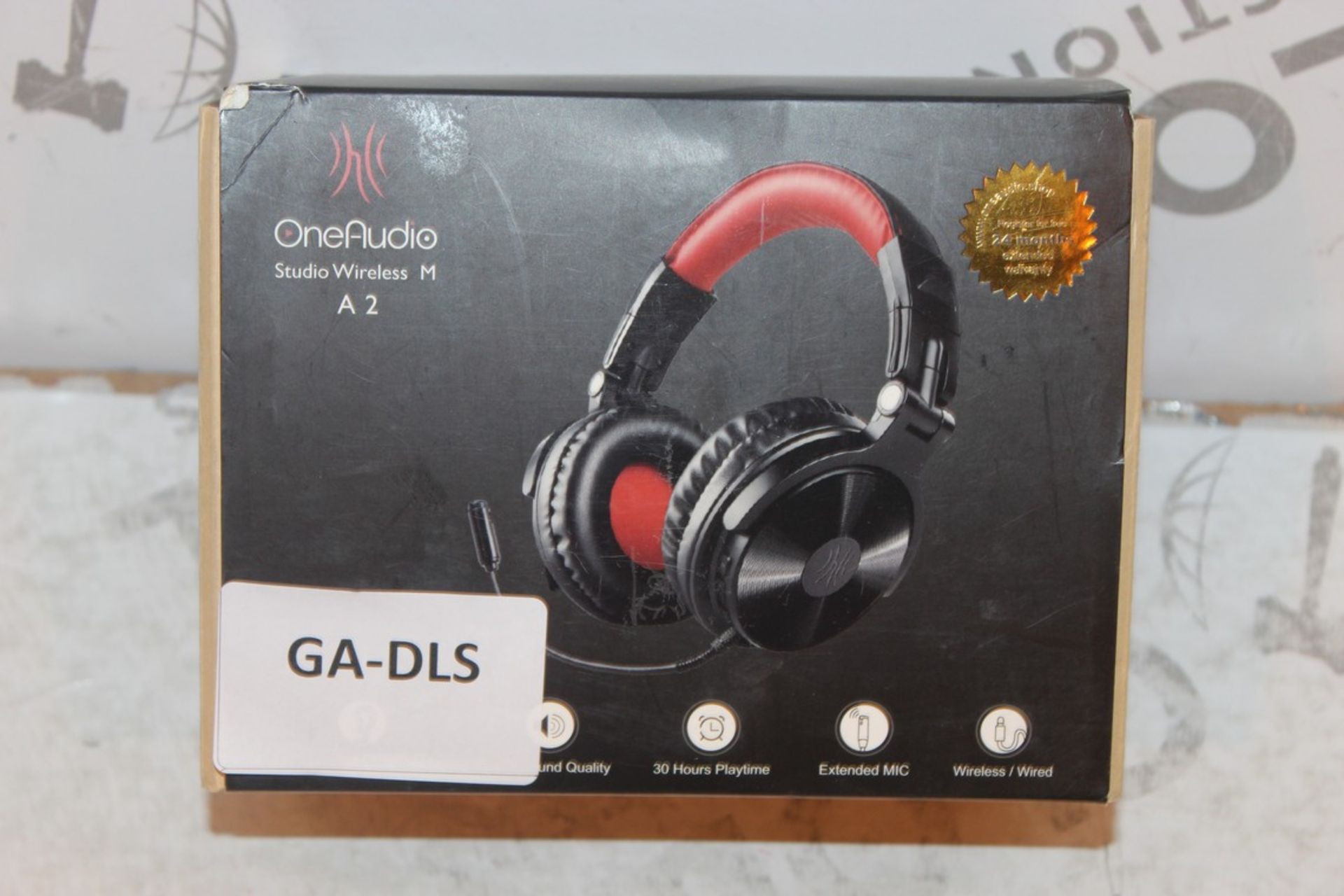 Lot To Contain 2 Boxed Pairs Of One Odio A2 Black And Red Wireless DJ Headphones Combined RRP £90 (