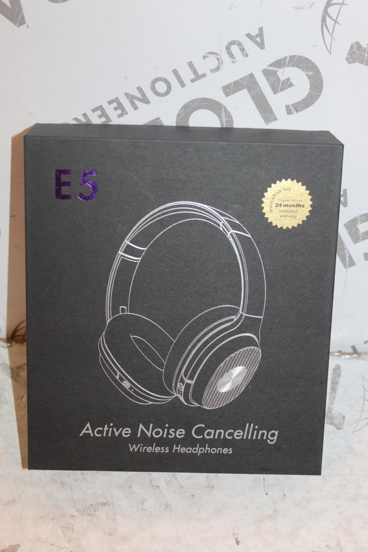 Boxed Pair Of E5 Active Noise Cancelling Wireless Headphones RRP £50 (Appraisals Available Upon