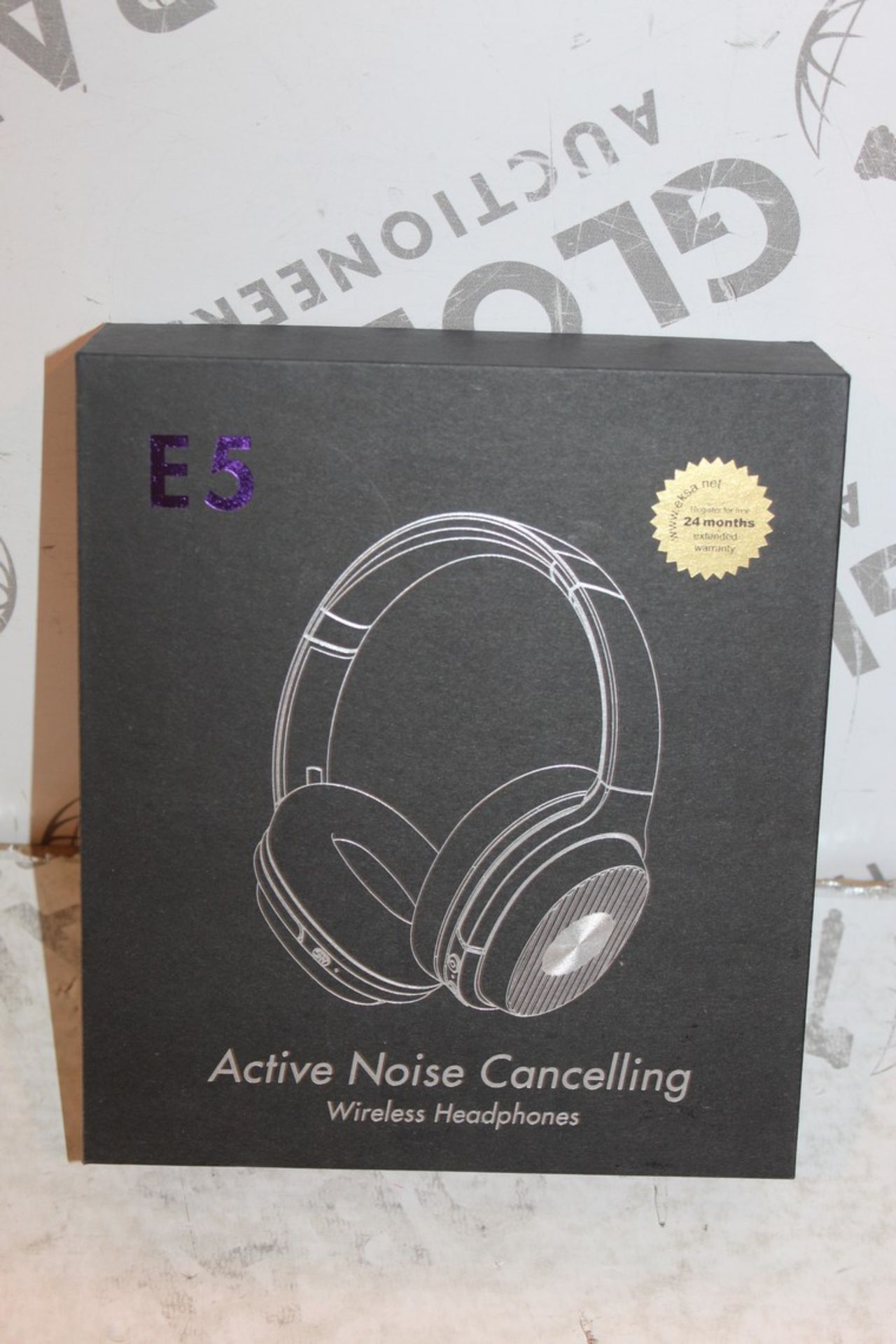 Boxed Pair Of E5 Active Noise Cancelling Wireless Headphones RRP £50 (Appraisals Available Upon