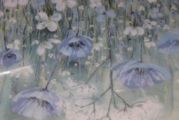 Artist Catherine Stevenson Powder Blue Flowers Framed Canvas Wall Art RRP £110 (4870088) (Appraisals