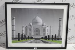 Boxed Tarj Mahal Framed Canvas Wall Art Picture RRP £50 (18647) (Pictures Are For Illustration