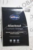 Brand New & Sealed Pairs Silent Night 46 x 72" Blackout Curtain Lining RRP £68 (Pictures For