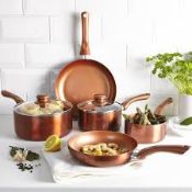 Chef Copper Non Stick Pan Set RRP £60 (18604) (Appraisals Available Upon Request)(Pictures For