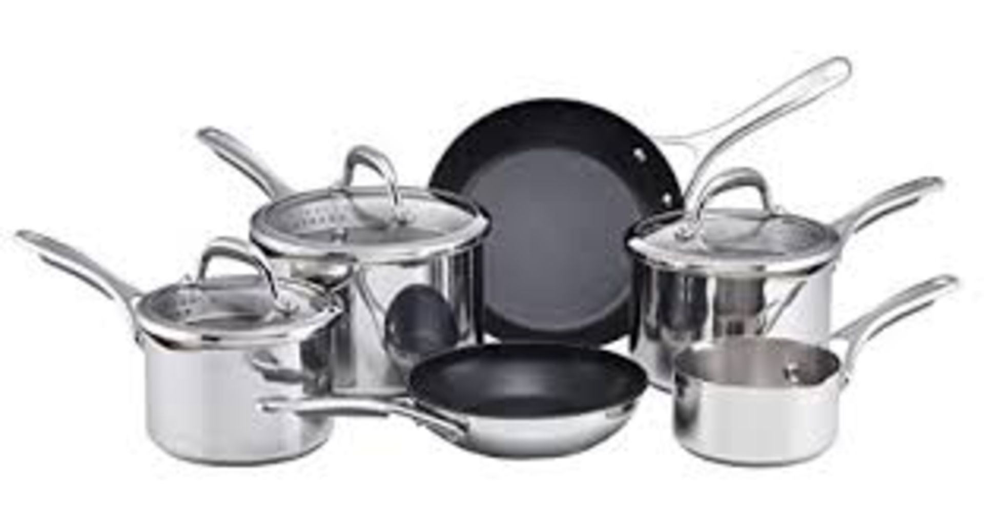 Boxed Meyer 6 Piece Stainless Steel Cookware Set RRP £80 (18604) (Appraisals Available Upon