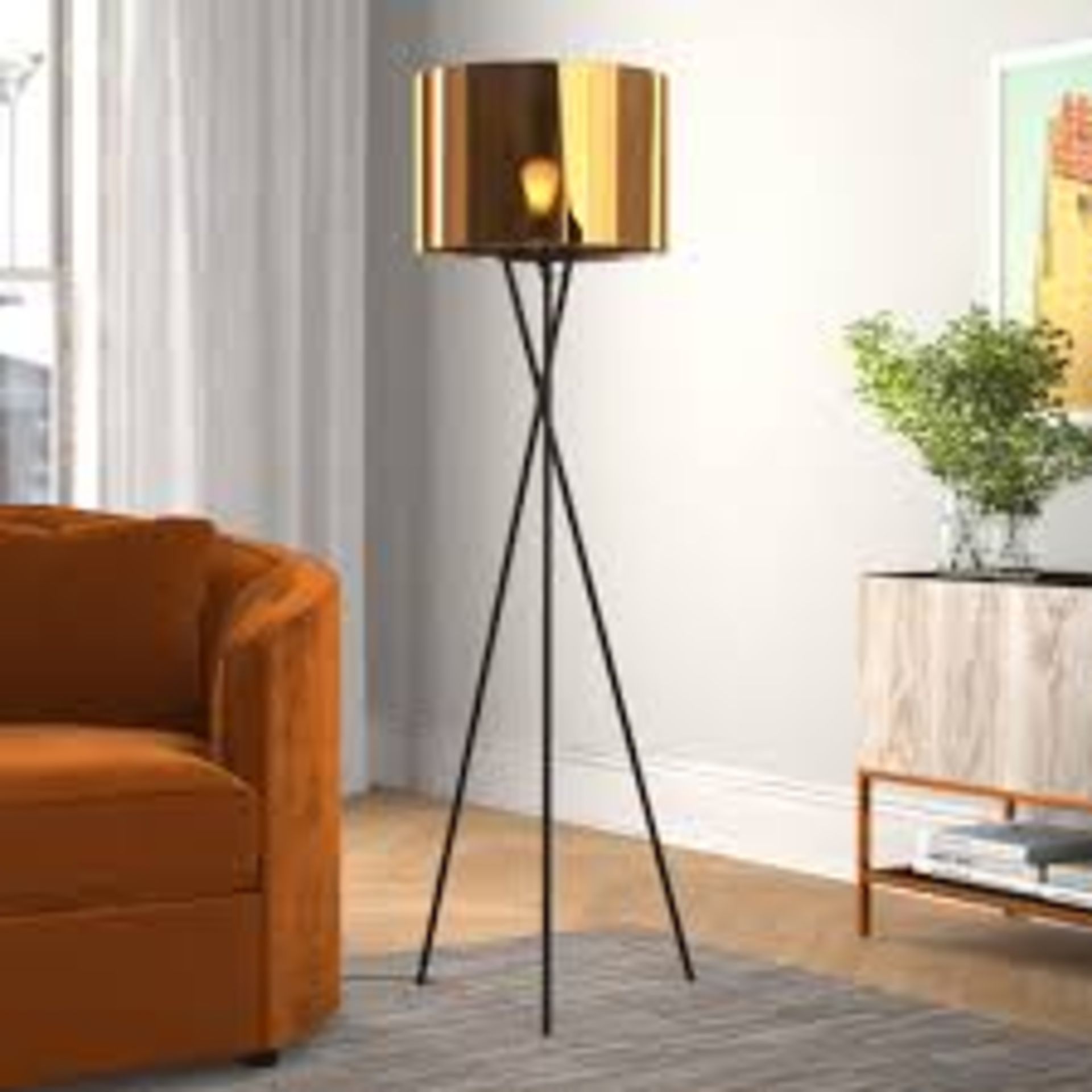 Boxed Etenelle Tripod Floor Lamp RRP £100 (18604) (Pictures Are For Illustration Purposes Only) (