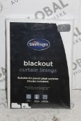 Lot To Contain Brand New Sealed Pairs Of Silent Night 46x72 Inch Blackout Curtain Linings RRP £68 (
