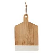 Boxed John Lewis & Partners Croft Collection Oak & Marble Chopping Board RRP £55 (NBW597822) (