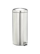 Boxed John Lewis & Partners 30 Litre Stainless Steel Finger Print Proof Pedal Bin RRP £60 (