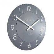 Boxed Thomas Kent Design 20" Town House Slate Grey Clock RRP £70 (18360) (Pictures Are For