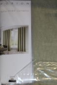 Pair Of Fusion Sorbonne Green Designer Curtains RRP £50 (Pictures For Illustration Purposes Only) (