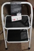 2 Metal Step Folding Stool RRP £60 (NBW650247) (Pictures Are For Illustration Purposes Only) (