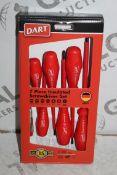 Boxed Brand New Dart 7 Piece Insulated Screw Driver Sets RRP £35 Each (Pictures Are For Illustration