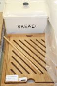 Assorted Items To Include Oak Bread Boards And Metal Bread Bins RRP £30-£40 Each (NBW688176) (