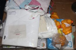 Assorted Items To Include Bath Time Duck Thermometers, Baby Sleep Pillow Protector, Fitted Sheet,