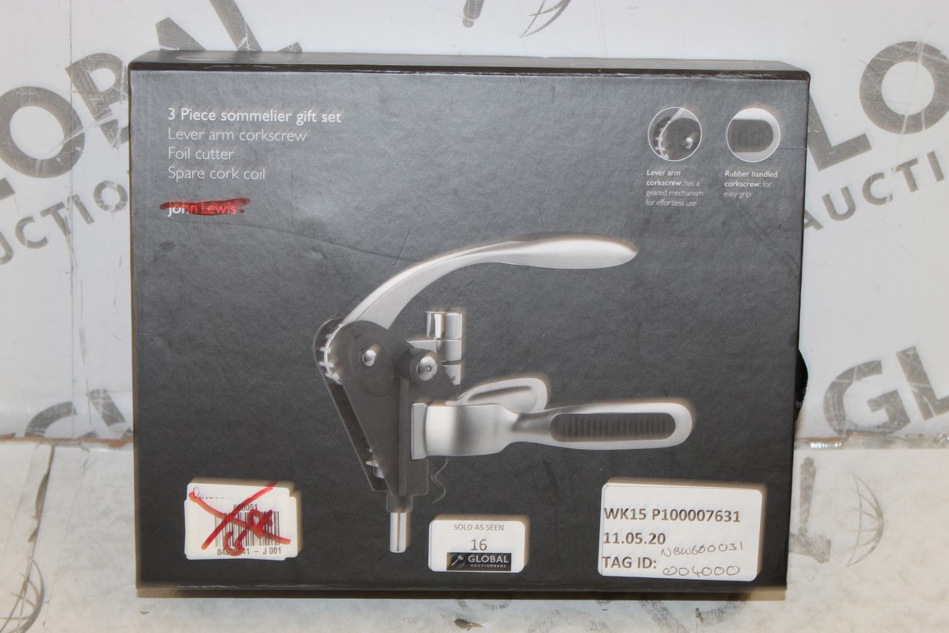 Boxed John Lewis & Partners 3 Piece Sommelier Cork Screw Gift Sets RRP £40 (NBW600051) (