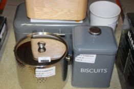 Assorted Items To Include A Stainless Steel Ice Bucket Biscuit Tin And Bread Bin RRP £20-£35 Each (