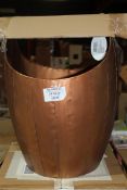 Boxed Bronze Metal Basket RRP £65 (18198) (Appraisals Available Upon Request)(Pictures For