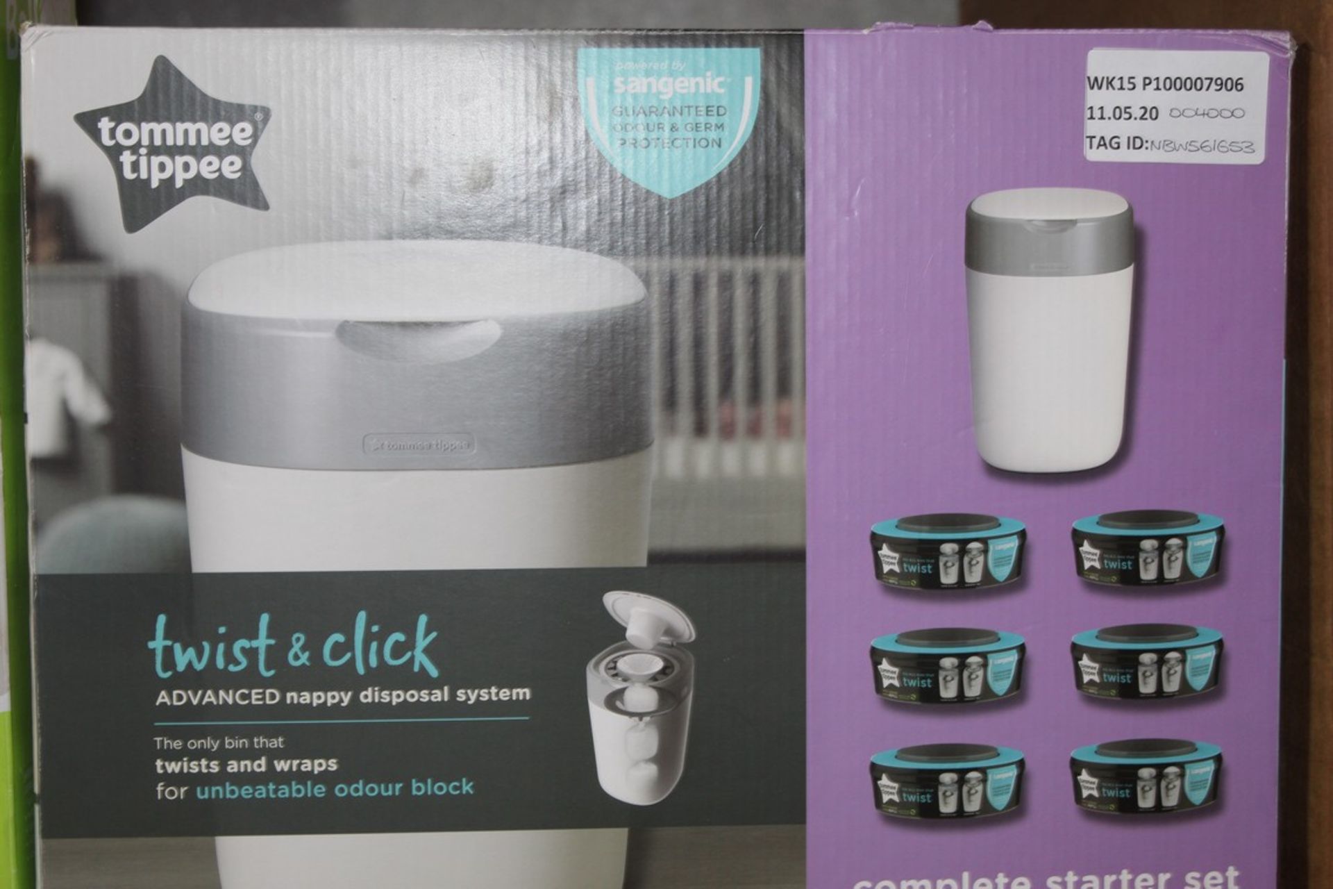 Boxed Tommee Tippee Twist & Click Sangenix Nappy Disposable Unit RRP £40 (NBW561653) (Pictures Are