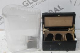 Assorted Items to Include Dulwich 3 Compartment Watch Box & Nude Glass Vase RRP £60 Each (